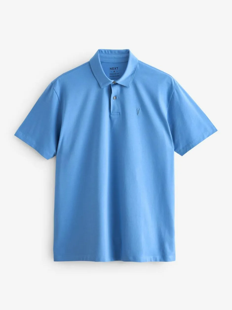 Next Blue Regular Fit Short Sleeve Jersey Polo Shirts 5 Pack Hot