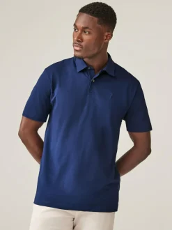Next Blue Regular Fit Short Sleeve Jersey Polo Shirts 5 Pack Hot