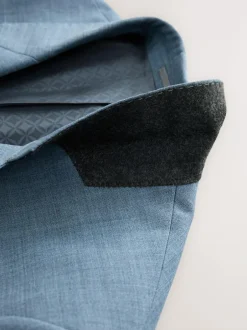 Next Regular Fit Signature Nova Fides 100% Italian Wool Suit Jacket Blue Clearance