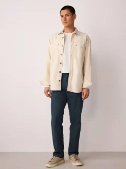 Next Regular Fit Stretch Chinos Trousers Blue Discount