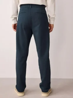 Next Regular Fit Stretch Chinos Trousers Blue Discount