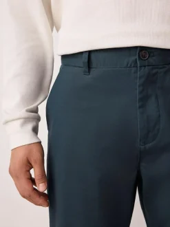 Next Regular Fit Stretch Chinos Trousers Blue Discount