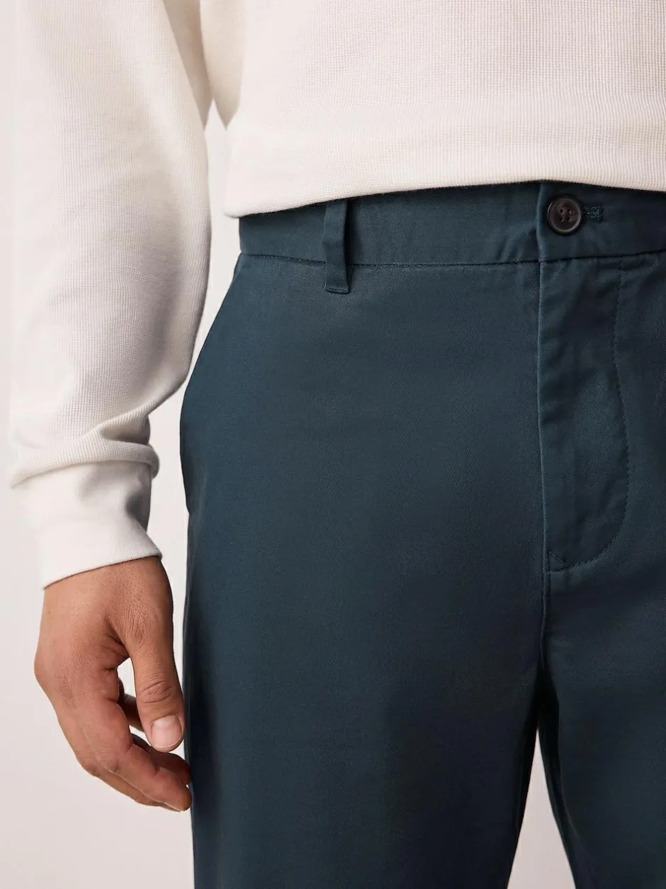 Next Regular Fit Stretch Chinos Trousers Blue Discount