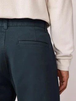 Next Regular Fit Stretch Chinos Trousers Blue Discount