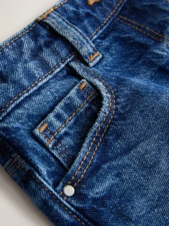 Next Regular Length Frayed Edge Denim Shorts (3-16yrs) Blue Outlet