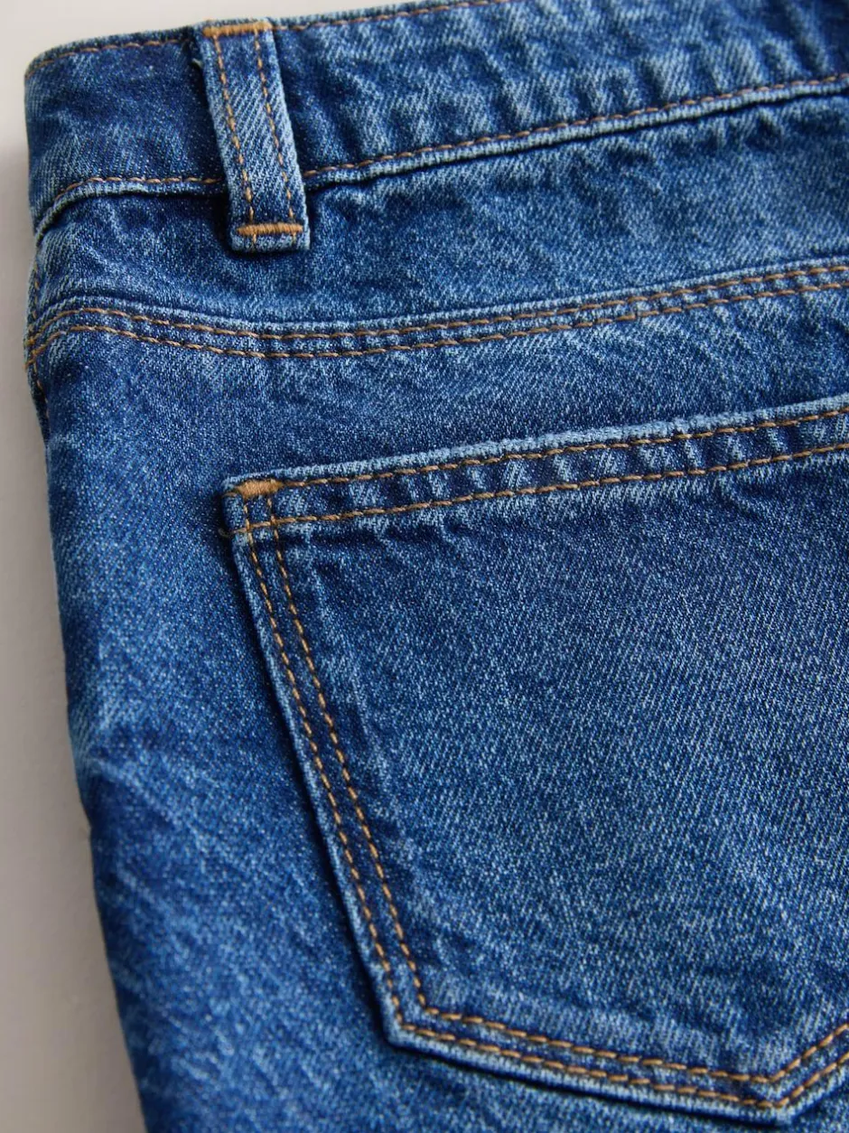 Next Regular Length Frayed Edge Denim Shorts (3-16yrs) Blue Outlet