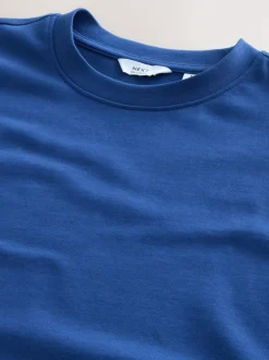 Next Blue Relaxed Fit Heavyweight T-Shirt New