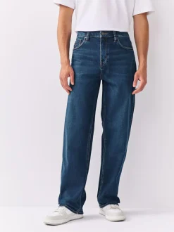 Next Relaxed Fit Motionflex Jeans Blue New
