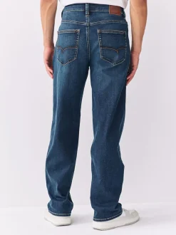 Next Relaxed Fit Motionflex Jeans Blue New