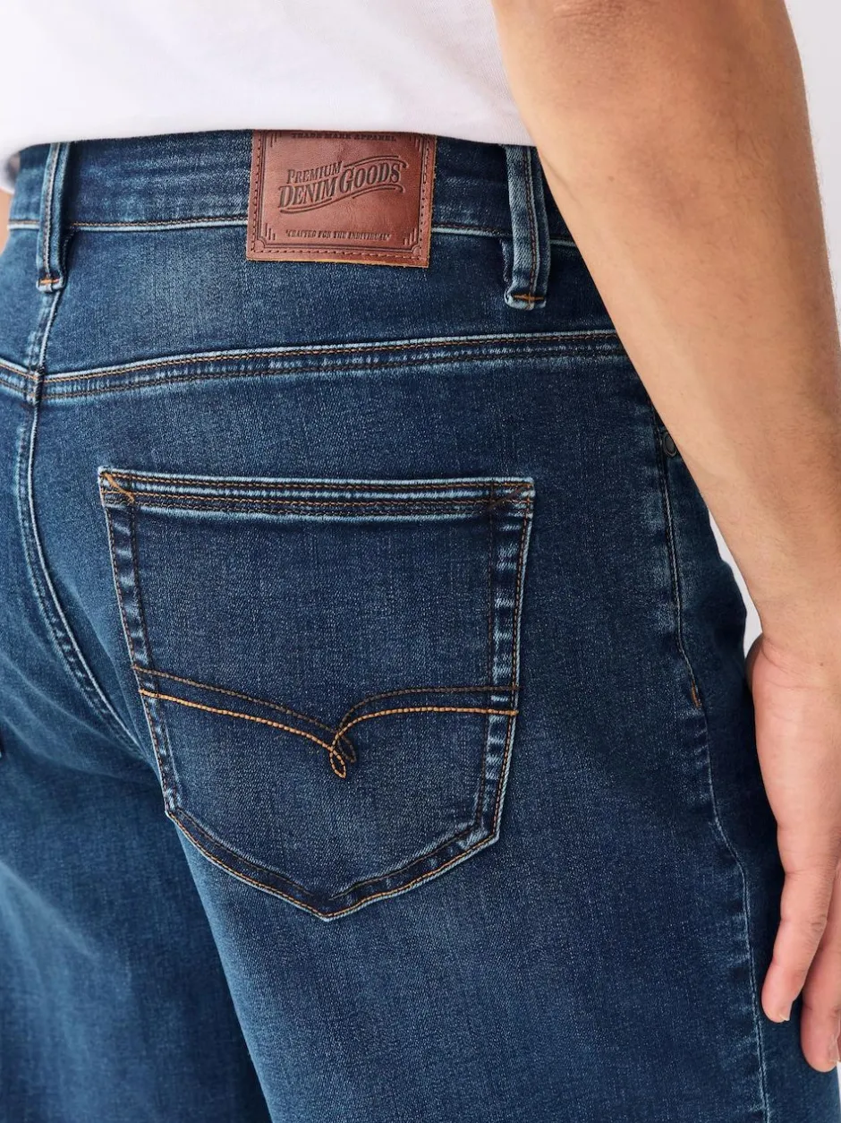 Next Relaxed Fit Motionflex Jeans Blue New