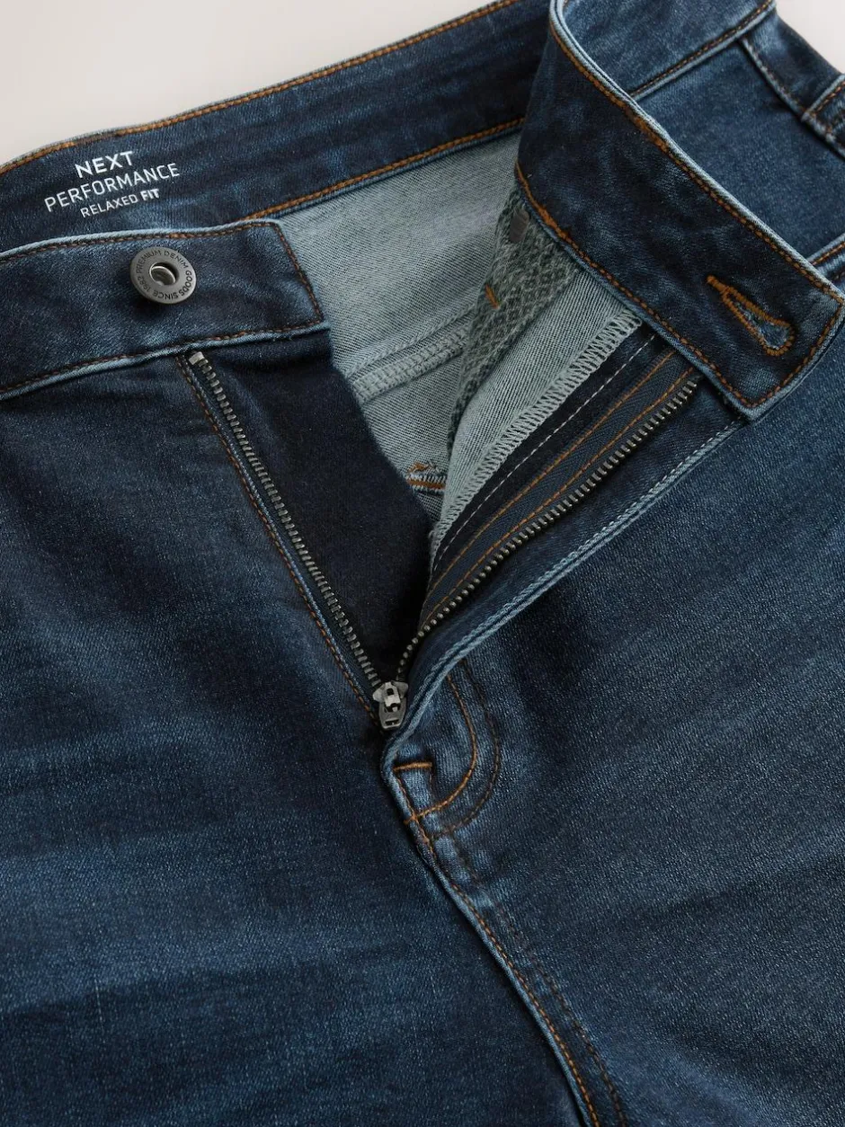 Next Relaxed Fit Motionflex Jeans Blue New