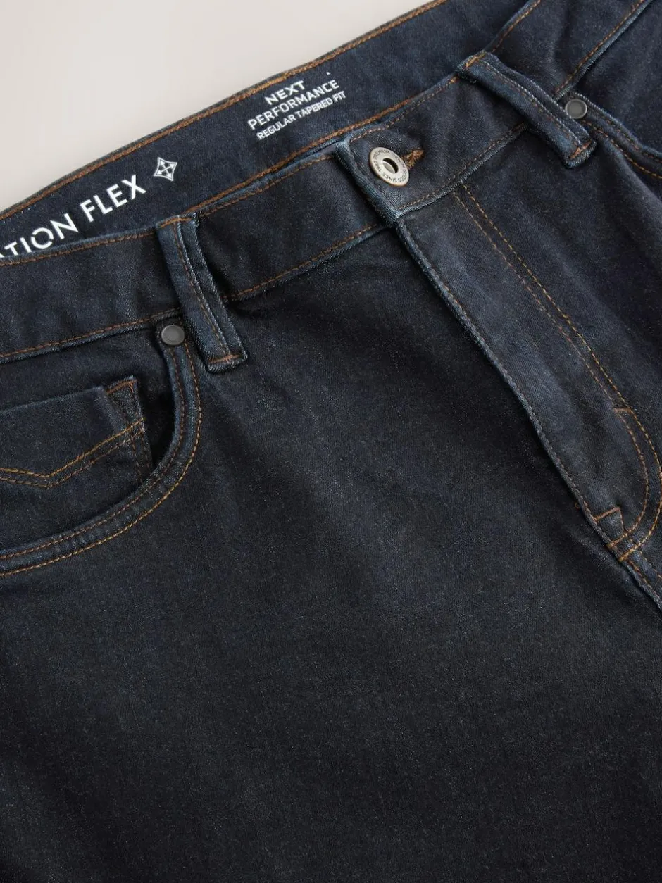Next Blue Rinse Regular Tapered Fit Motionflex Jeans Clearance