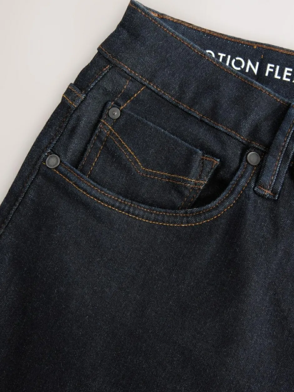 Next Blue Rinse Regular Tapered Fit Motionflex Jeans Clearance