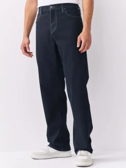Next Relaxed Fit Motionflex Jeans Blue Rinse Discount