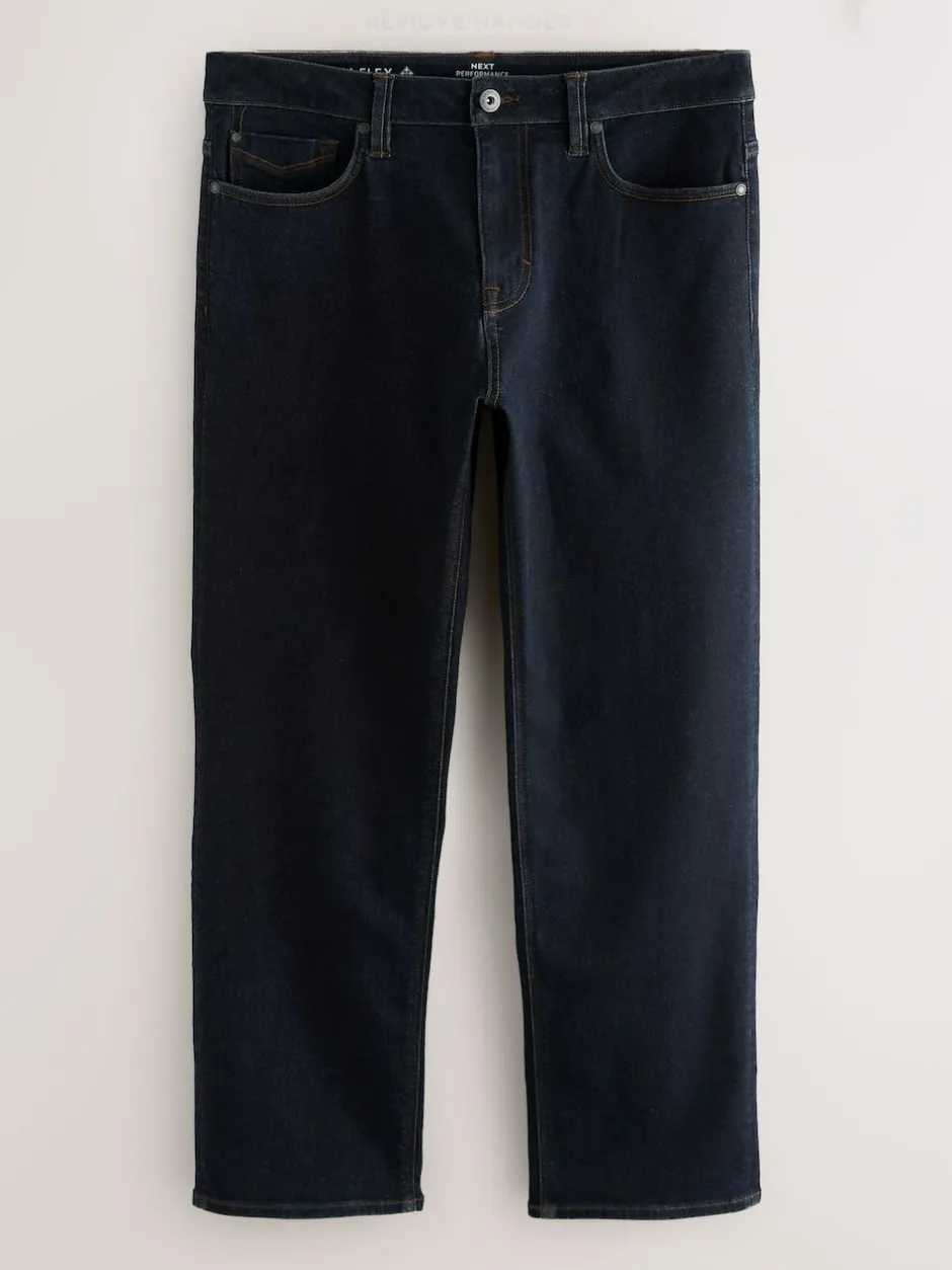 Next Blue Rinse Straight Fit Motionflex Jeans Best