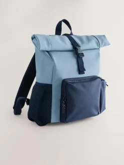 Next Roll Top Backpack Blue Outlet