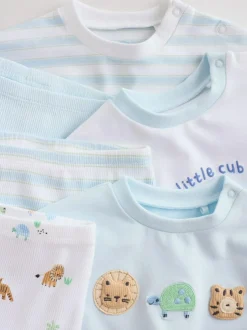 Next Baby Top & Leggings 6 Piece Set (0mths-3yrs) Blue Safari Discount