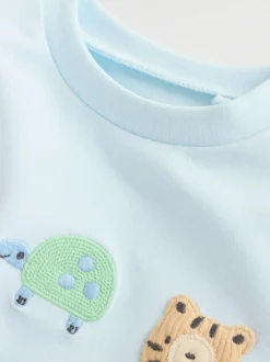 Next Baby Top & Leggings 6 Piece Set (0mths-3yrs) Blue Safari Discount