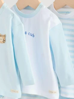Next Baby Top & Leggings 6 Piece Set (0mths-3yrs) Blue Safari Discount