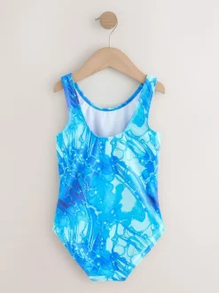 Next Scoop Neck Swimsuit (3-16yrs) Blue Outlet