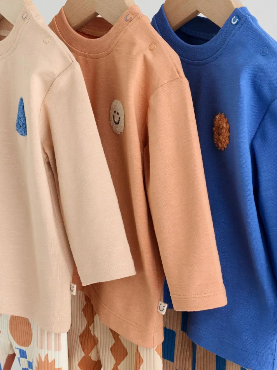 Next Blue Shapes Tops and Leggings 6 Piece Baby Set (0mths-3yrs) Sale