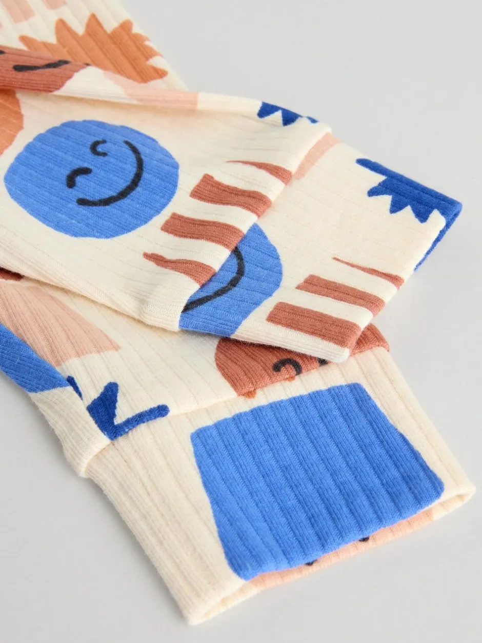 Next Blue Shapes Tops and Leggings 6 Piece Baby Set (0mths-3yrs) Sale