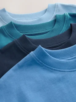 Next Short Sleeve Logo Chest Graphic T-Shirts 4 Pack (3-16yrs) Blue Online