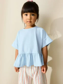 Next Blue Short Sleeve Peplum T-Shirt (3mths-7yrs) Discount