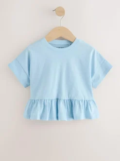 Next Blue Short Sleeve Peplum T-Shirt (3mths-7yrs) Discount