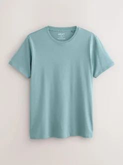 Next Slim Fit 100% Cotton Layering T-Shirts 5 Pack Blue Sale