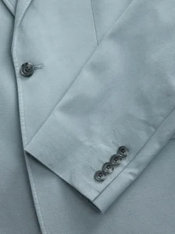 Next Slim Fit Cotton TENCEL™ Suit Jacket Blue Hot