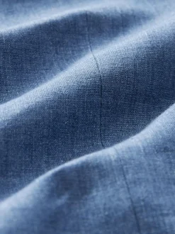 Next Slim Fit Leomaster Italian 100% Linen Suit Jacket Blue Hot