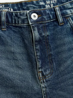 Next Slim Fit Vintage Wash Denim Jeans Blue