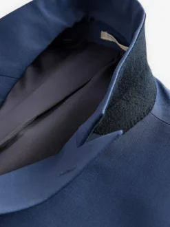Next Slim Fit Wool Blend Motionflex Suit Jacket Blue Discount
