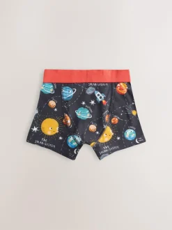 Next Junior Character Trunks 5 Pack (1.5-16yrs) Blue Space Print Sale