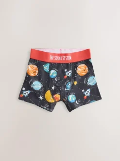 Next Junior Character Trunks 5 Pack (1.5-16yrs) Blue Space Print Sale