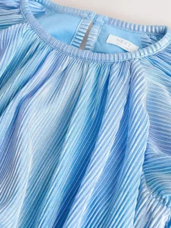 Next Sparkle Angel Sleeve Party Dress (3-16yrs) Blue