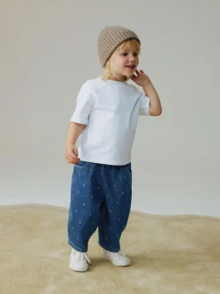 Next Pullon Barrel Jeans (3mths-7yrs) Blue Spot Clearance