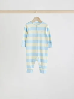 Next Blue Star Baby Footless Sleepsuits 4 Pack (0mths-3yrs) Clearance