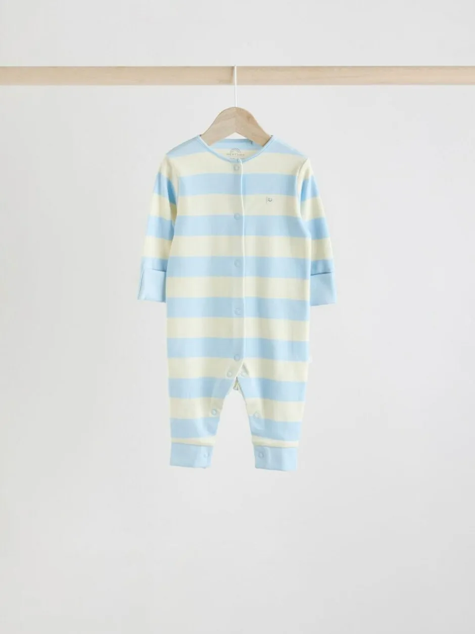Next Blue Star Baby Footless Sleepsuits 4 Pack (0mths-3yrs) Clearance