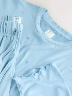 Next Heart Soft Long Sleeve Pyjamas Blue Star Discount