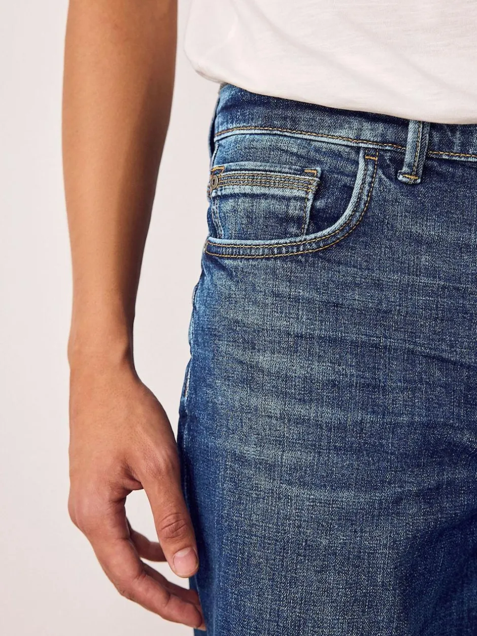 Next Straight Fit Authentic Stretch Denim Jeans Blue