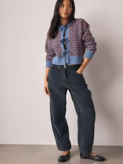Next Supersoft Tie Front Knitted Cardigan Blue Strawberry Sale