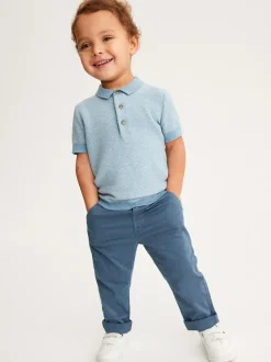 Next Blue Stretch Chino Trousers (3mths-7yrs) Sale