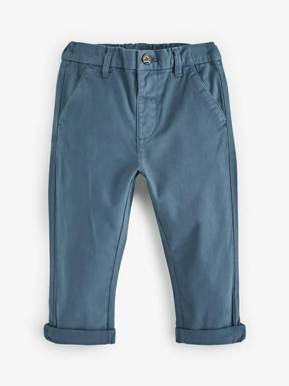 Next Blue Stretch Chino Trousers (3mths-7yrs) Sale