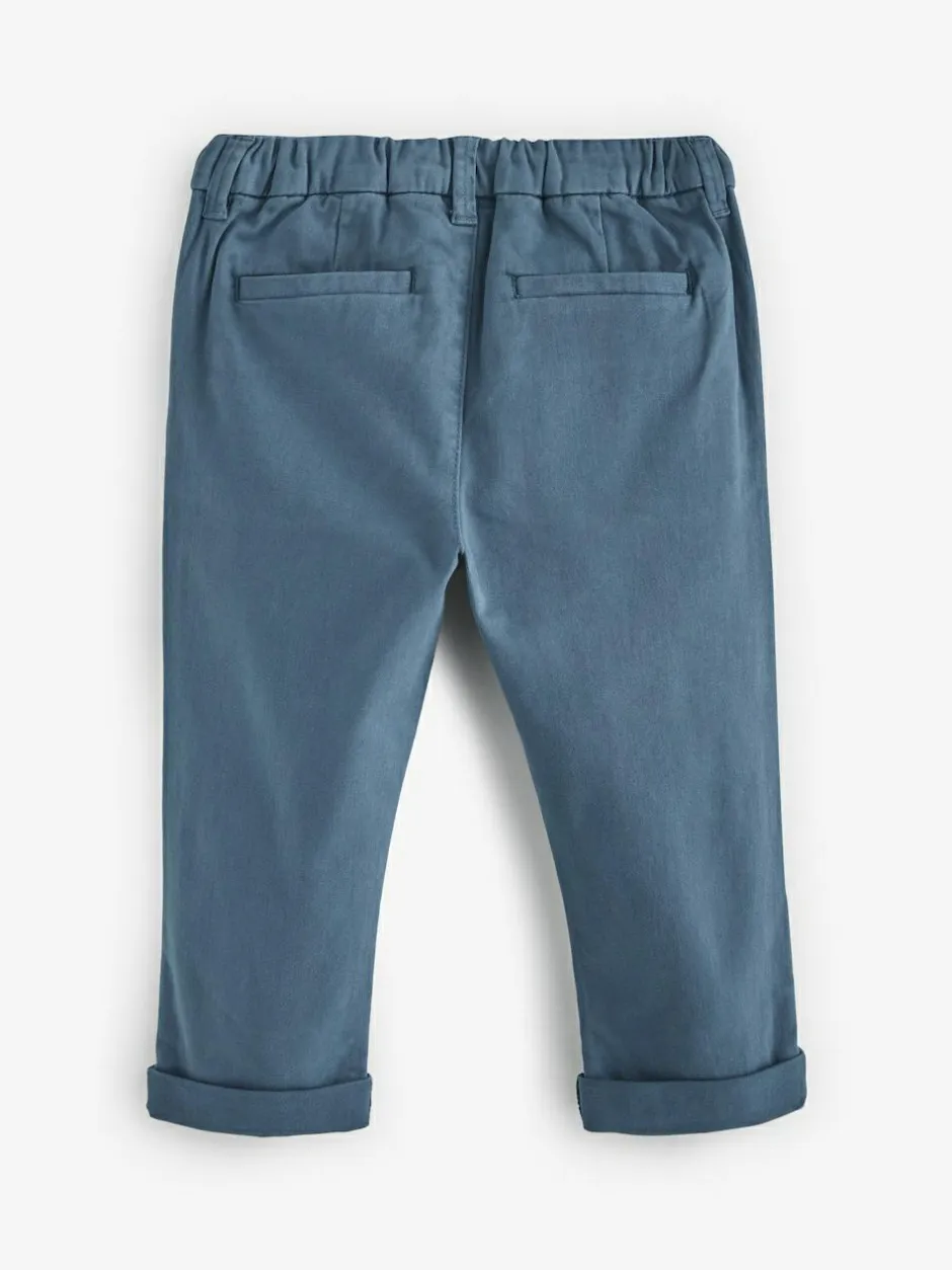 Next Blue Stretch Chino Trousers (3mths-7yrs) Sale
