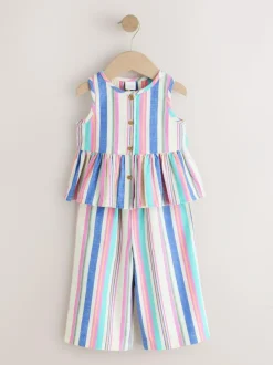 Next Blouse And Trousers Co-ord Set (3mths-8yrs) Blue Stripe Online