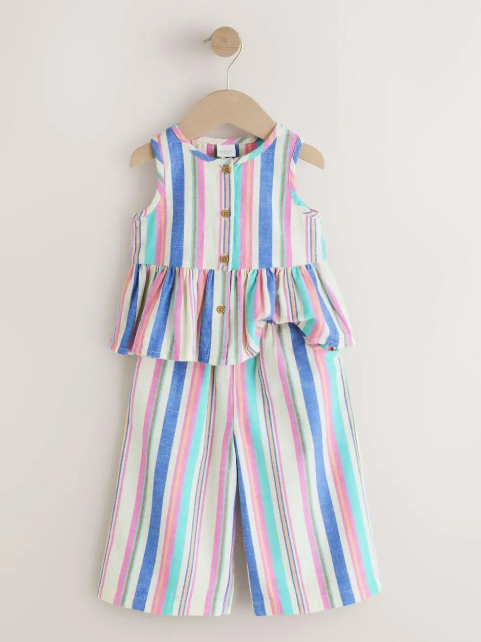 Next Blouse And Trousers Co-ord Set (3mths-8yrs) Blue Stripe Online