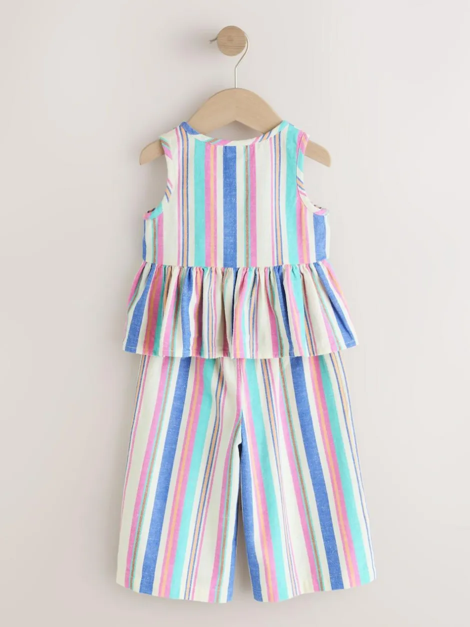 Next Blouse And Trousers Co-ord Set (3mths-8yrs) Blue Stripe Online