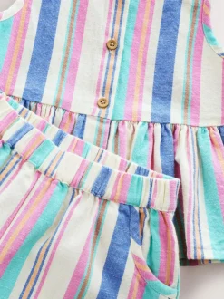 Next Blouse And Trousers Co-ord Set (3mths-8yrs) Blue Stripe Online
